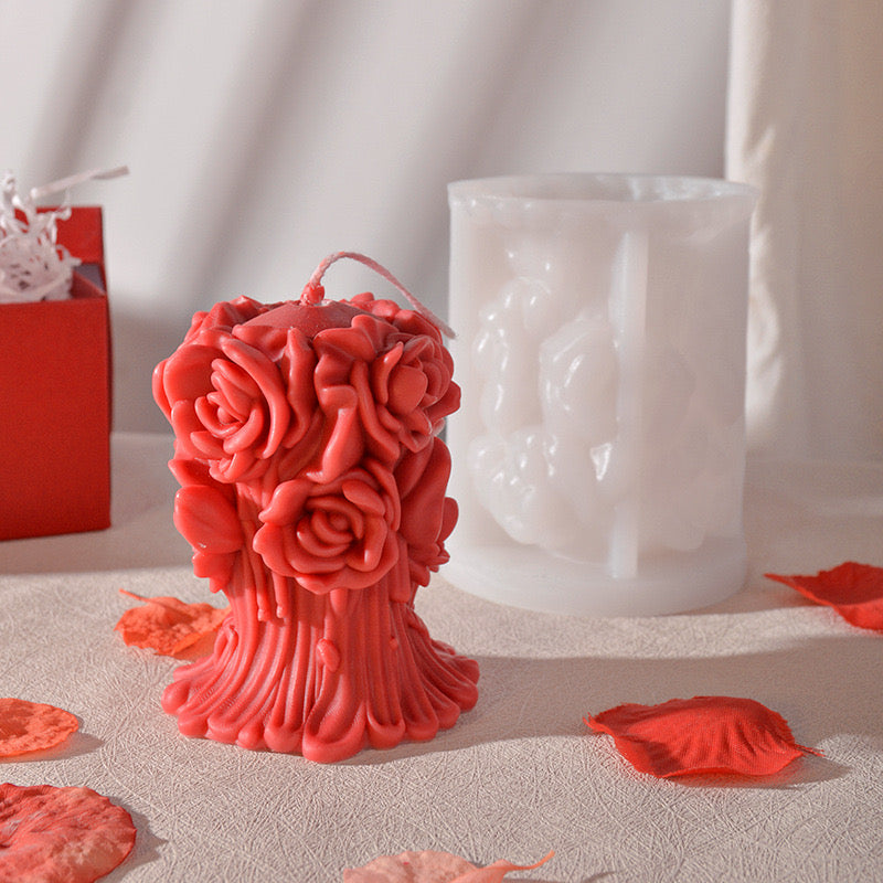 3D Rose Candle Silicone Mold