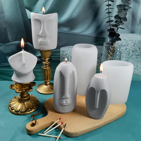 Abstract Face Candle Silicone Mold