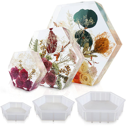 Hexagon Flower Conservation Silicone Mold