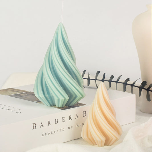 Spiral Triangle Candle Silicone Mold