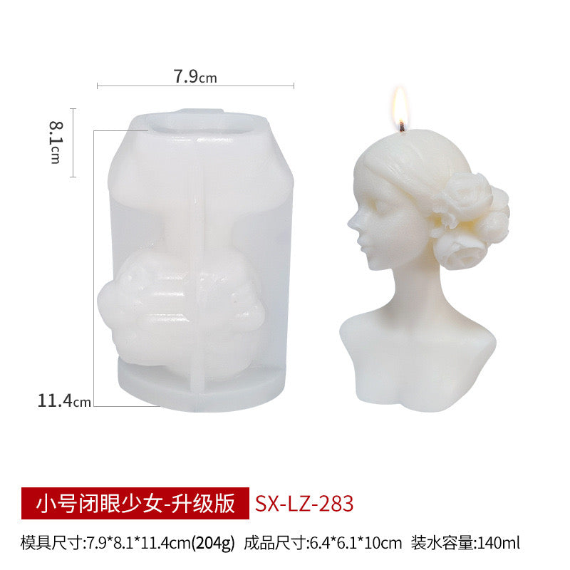 Blindfold Lady Candle Silicone Mold