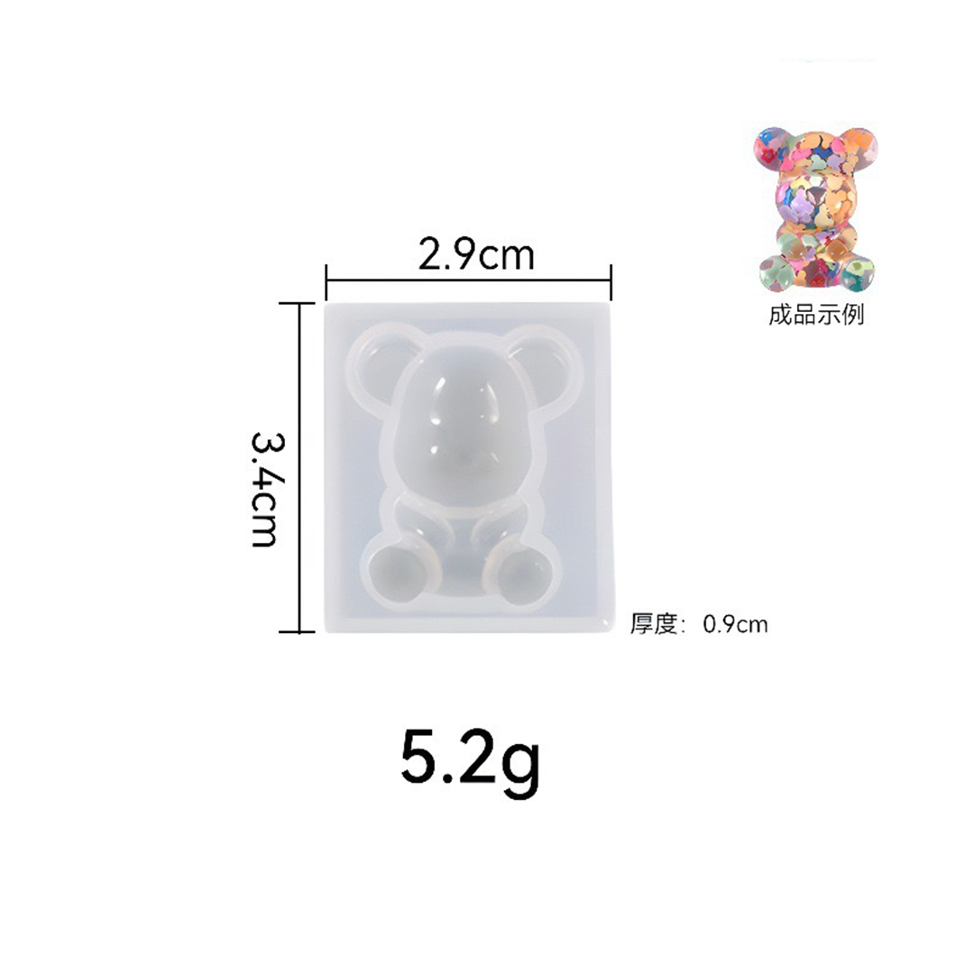 Bear Keychain Silicone Mold