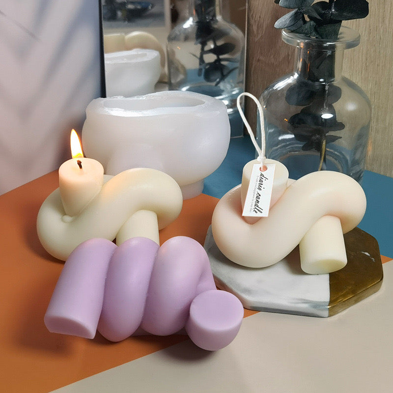 Knotted Candle Silicone Mold