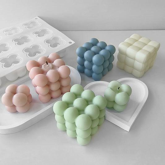 Bubble Cube Candle Silicone Mold