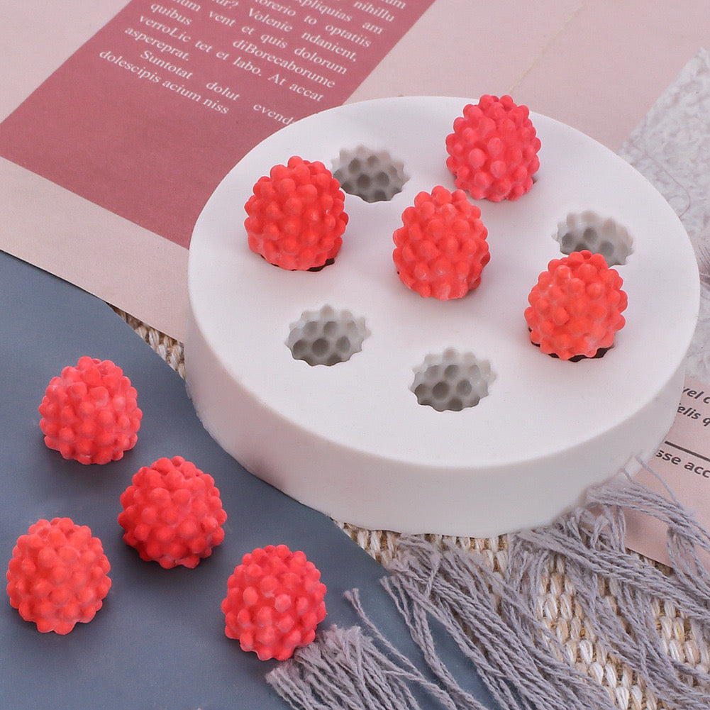 Raspberry Cream Glaze Cake Candle Silicone Mold
