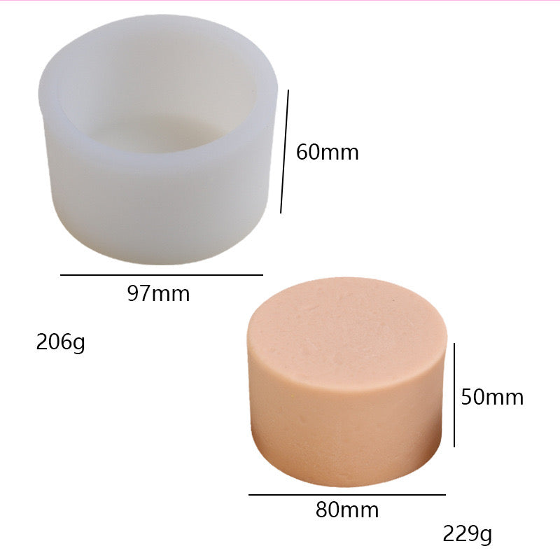 Round Cake Candle Silicone Mold