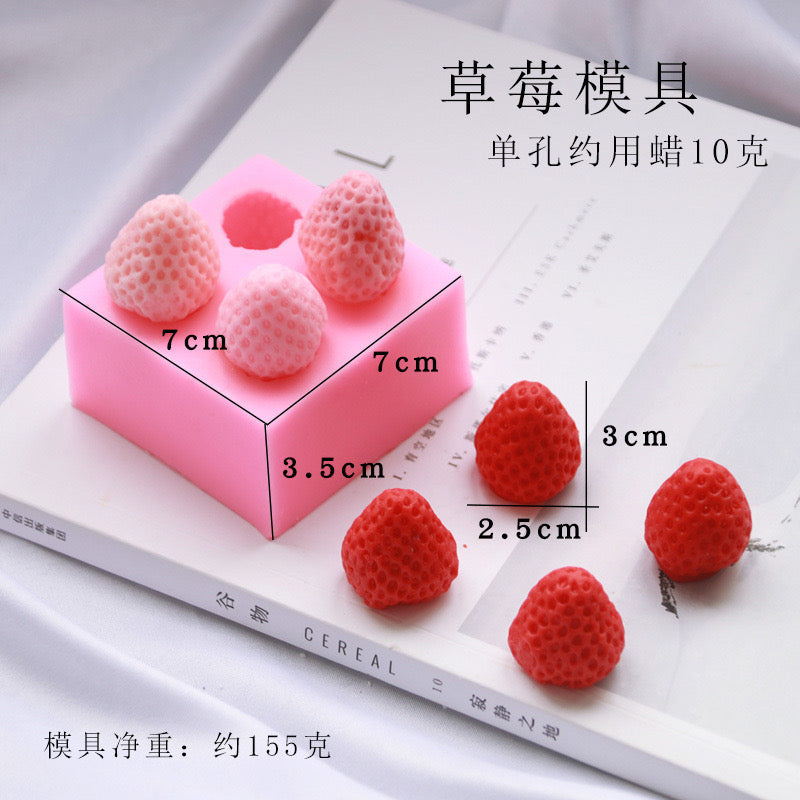Strawberry Candle Silicone Mold