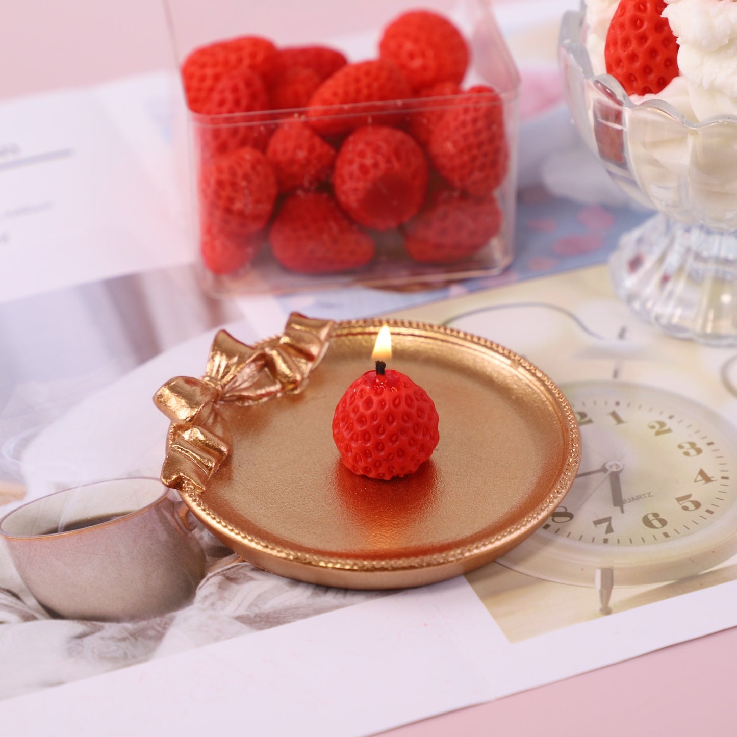 Strawberry Candle Silicone Mold