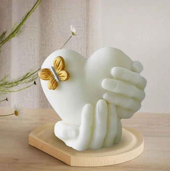 Handheld Love Candle Silicone Mold