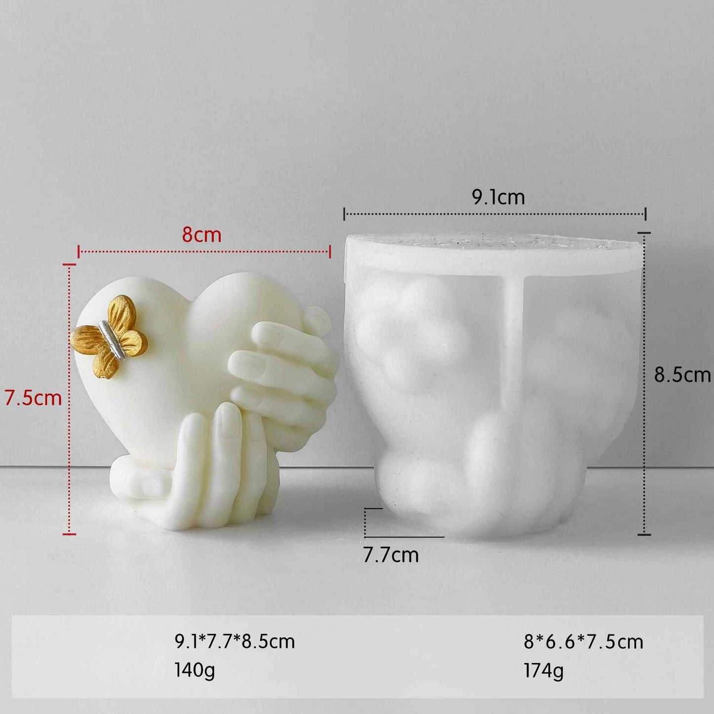 Handheld Love Candle Silicone Mold