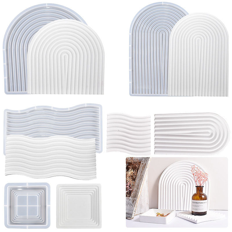 Stripped Arch U-Shape Tray Silicone Mold