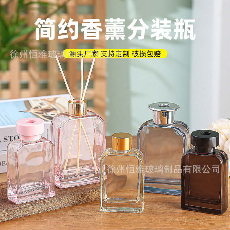 Collar Square Diffuser Glass Bottle/Jar