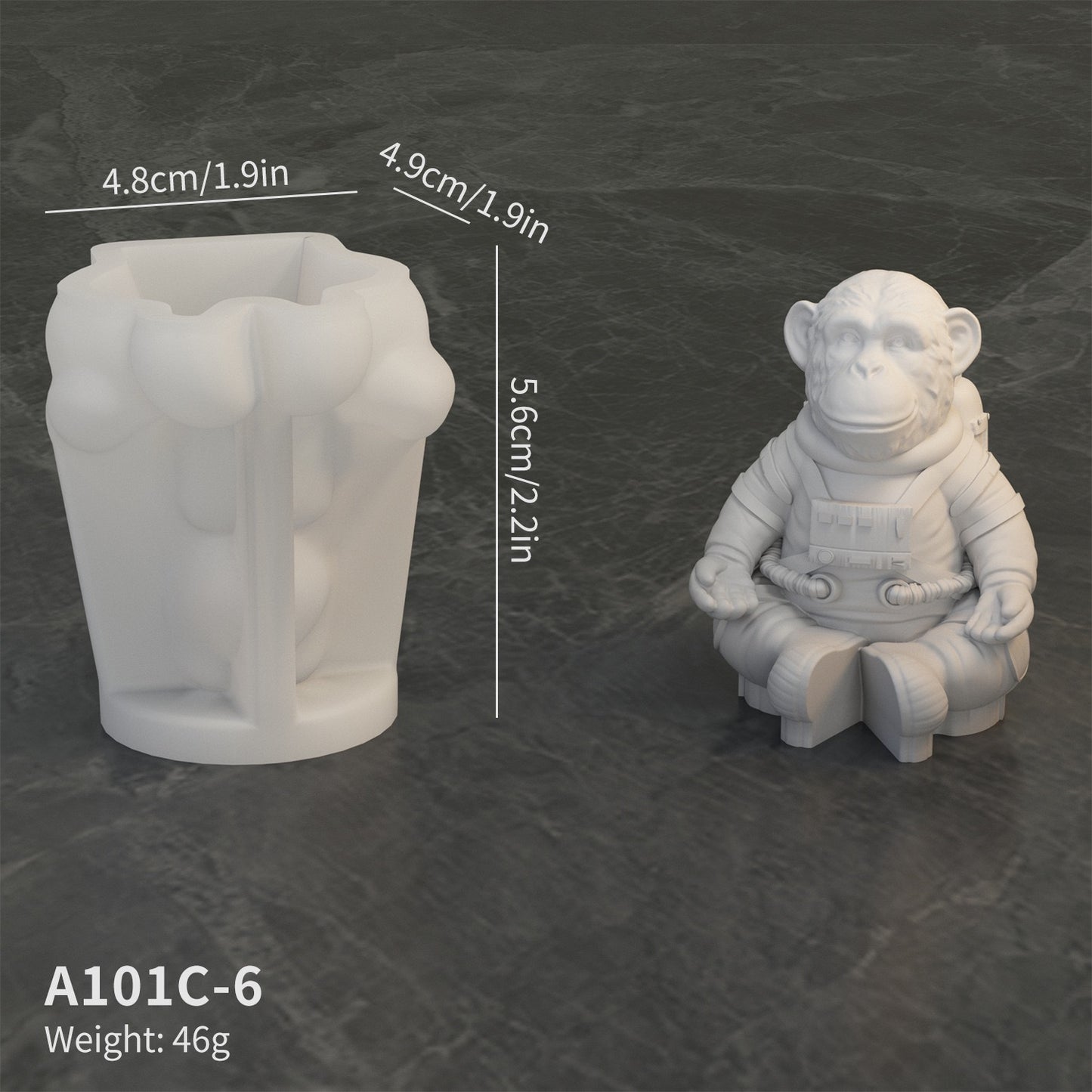 Astronaut Moon Rocket Among Us Decor Silicone Mold