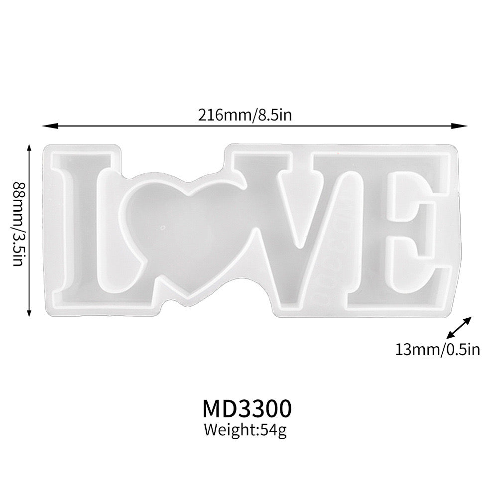 Love Family Home Decor Silicone Mold