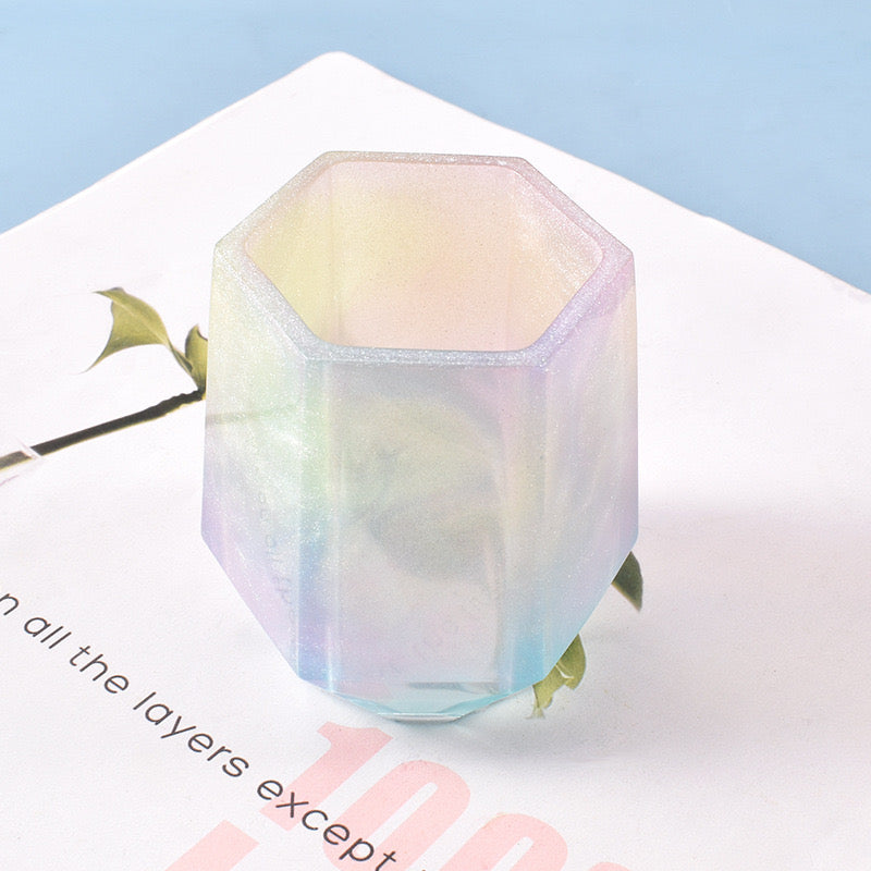 Pen Holder Flower Pot Jar Silicone Mold