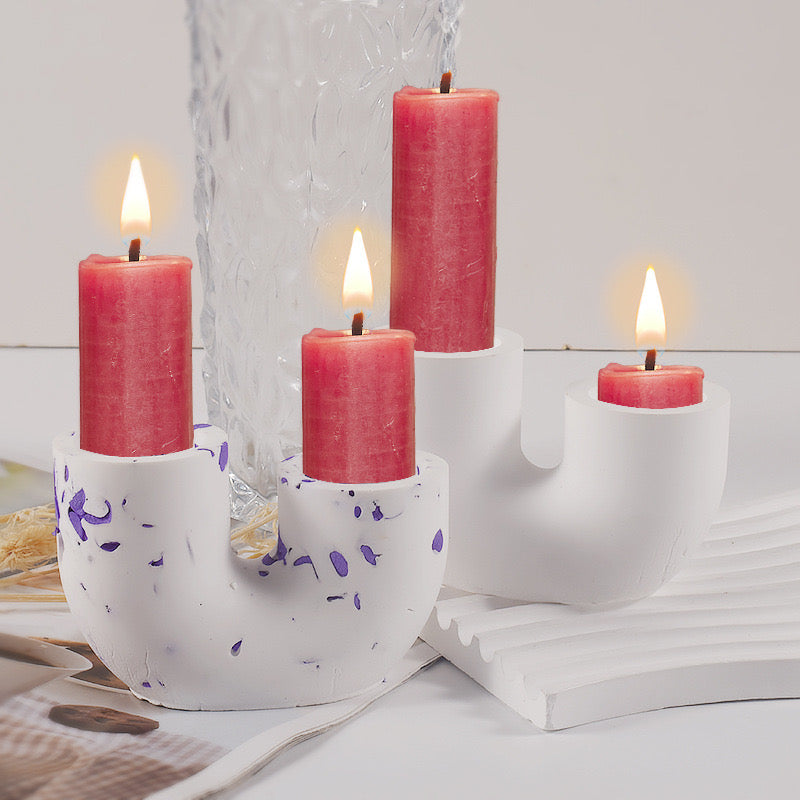 U-Shape Candle Holder Silicone Mold