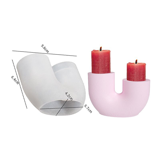 U-Shape Candle Holder Silicone Mold