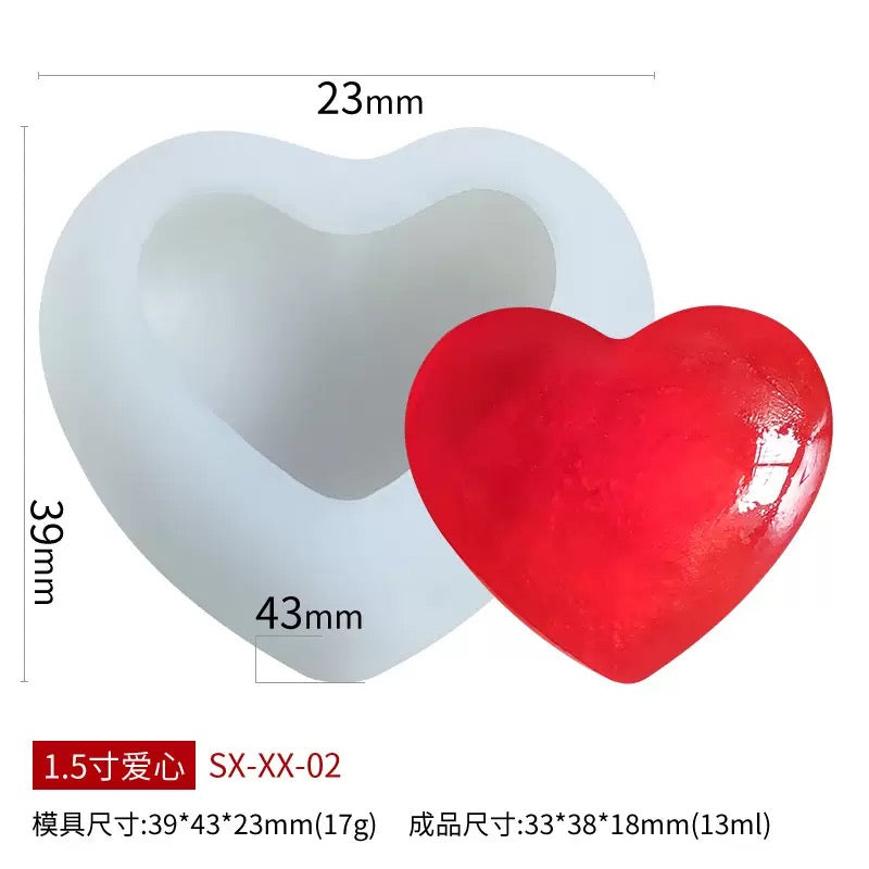Heart Candle Silicone Mold