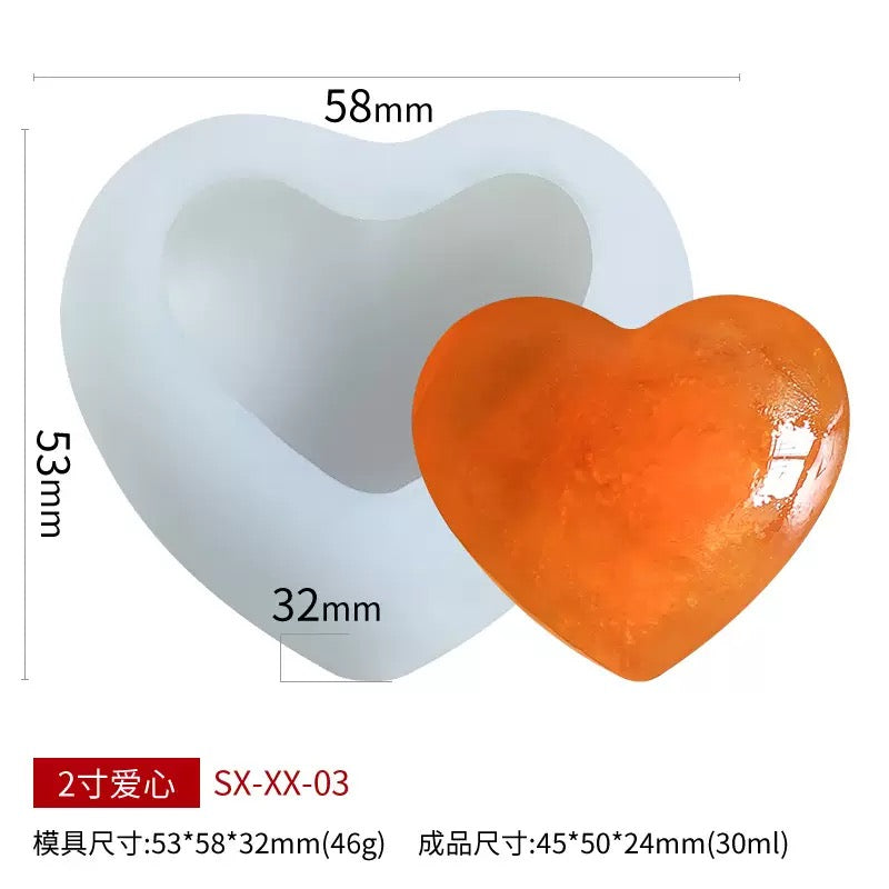 Heart Candle Silicone Mold