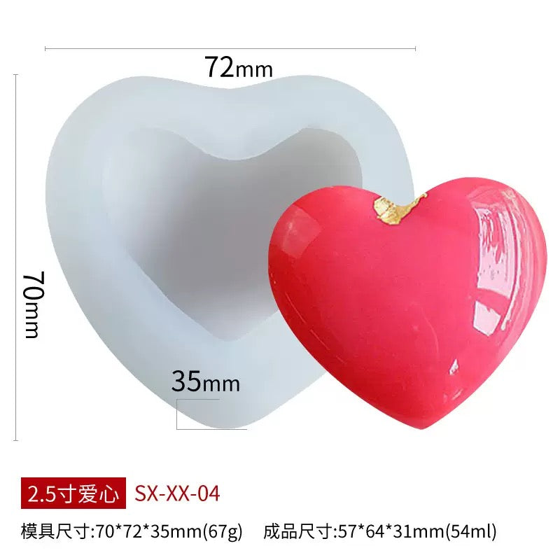Heart Candle Silicone Mold