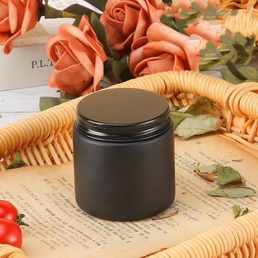 Black Candle Jar Glass Bottle