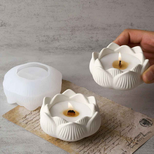 Lotus Candle Silicone Jar Mold