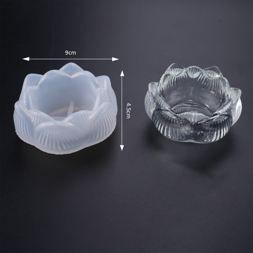 Lotus Candle Silicone Jar Mold