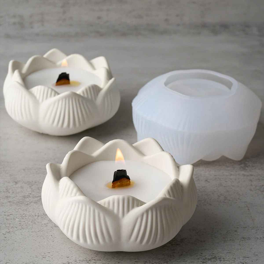 Lotus Candle Silicone Jar Mold