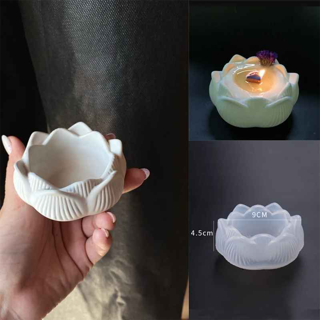 Lotus Candle Silicone Jar Mold