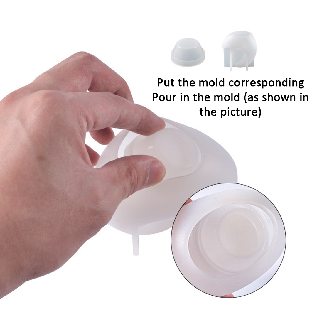 Half Moon Candle Holder Silicone Mold