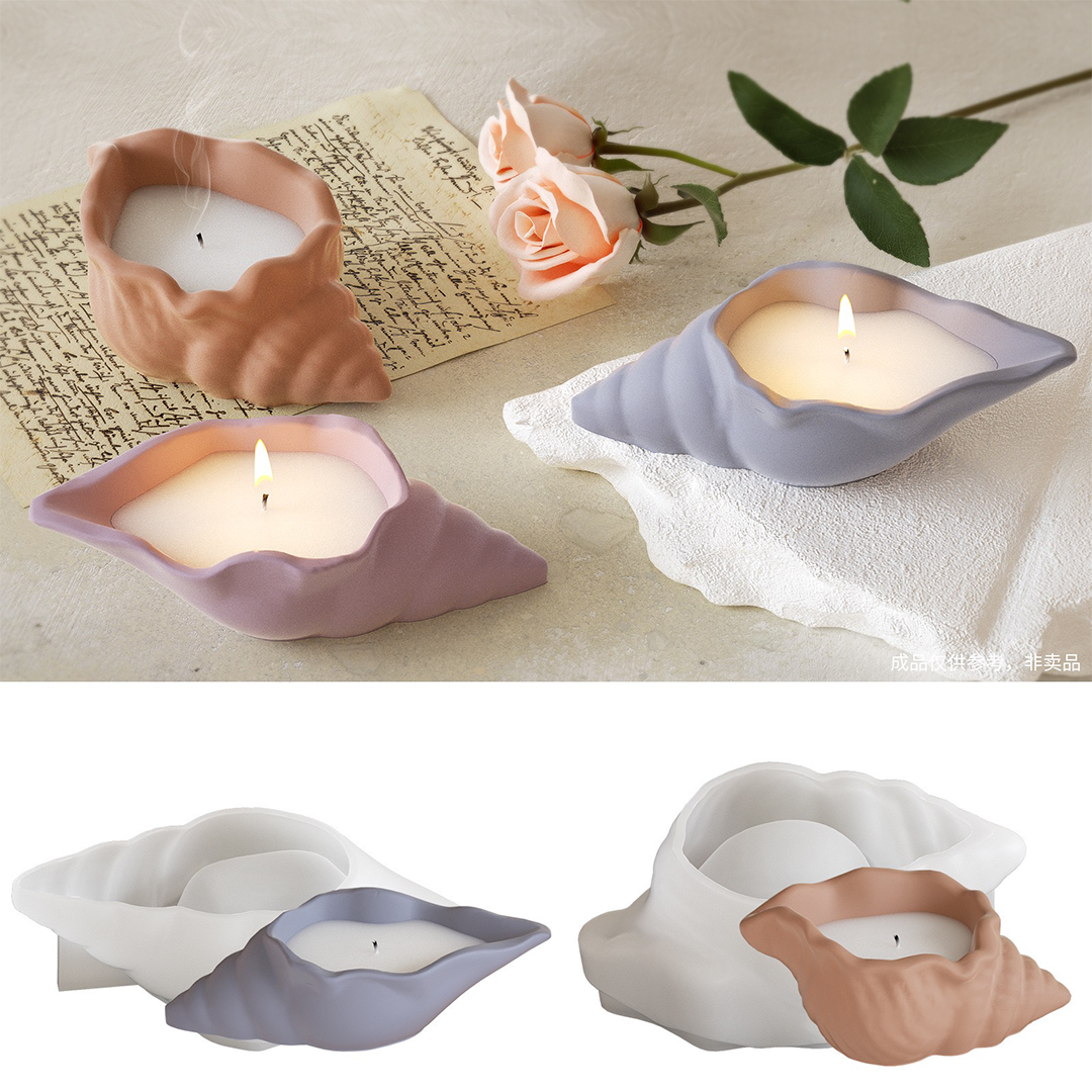 Sea Shell Scented Candle Jar Silicone Mold