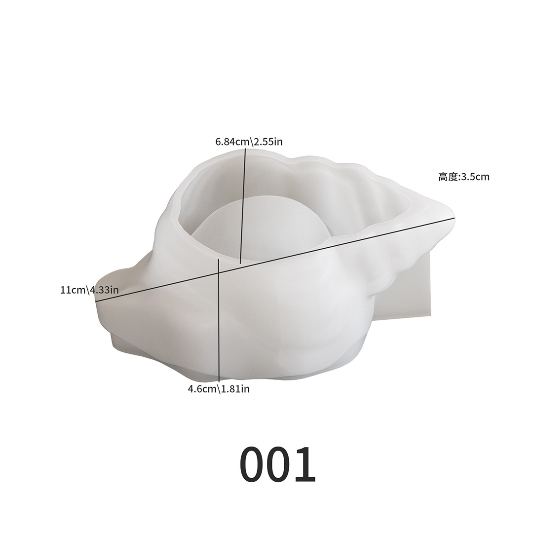 Sea Shell Scented Candle Jar Silicone Mold