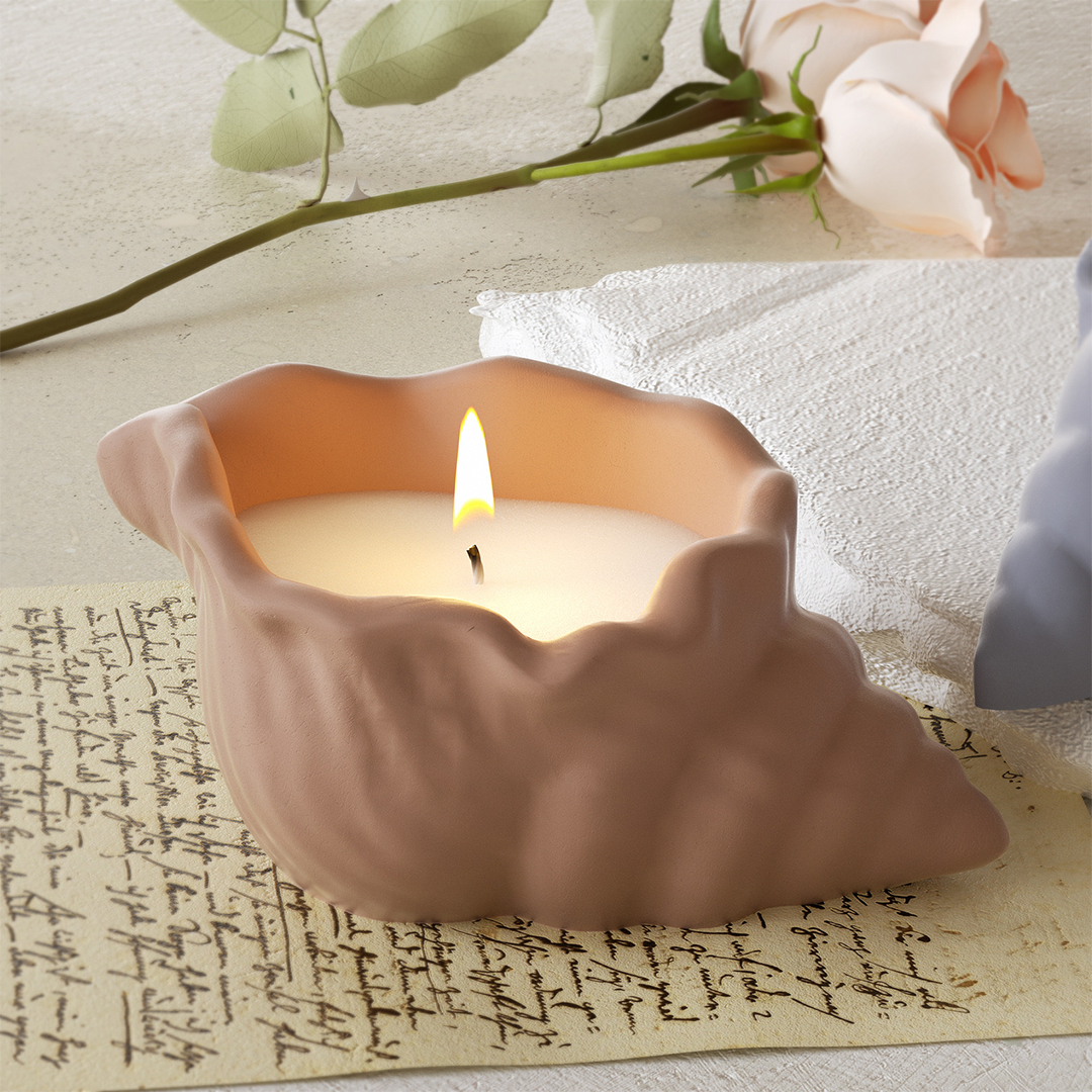 Sea Shell Scented Candle Jar Silicone Mold