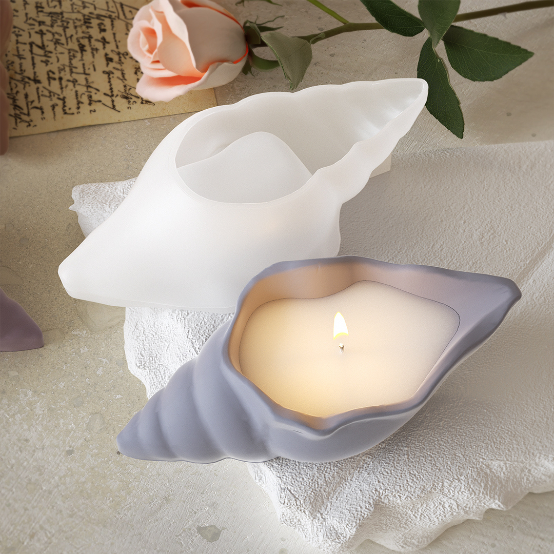 Sea Shell Scented Candle Jar Silicone Mold