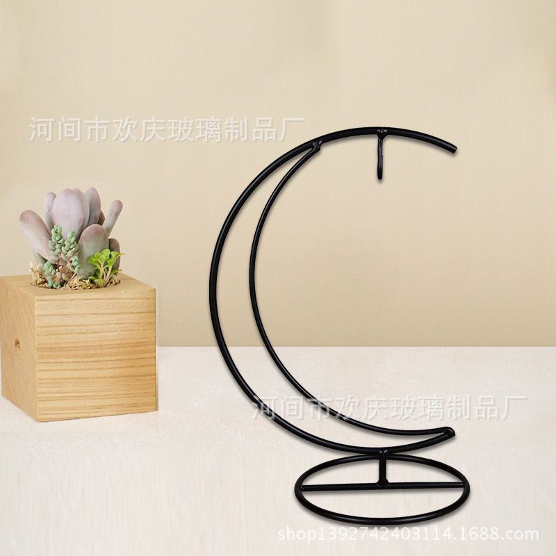 Moon Shaped Iron Bracket Frame