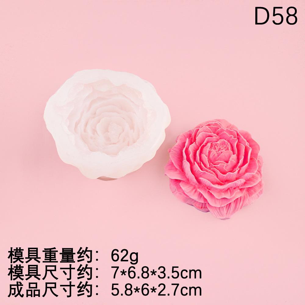 Peony Flower Candle Silicone Mold