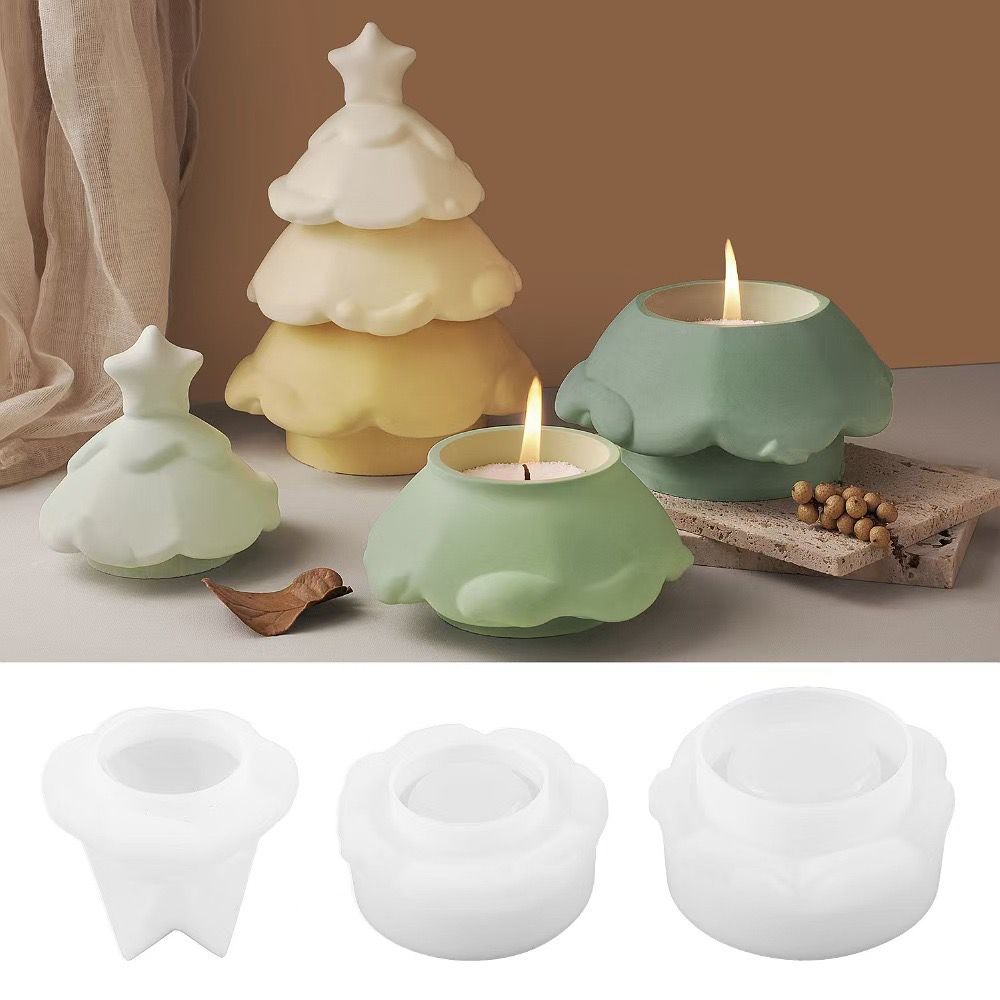 Lady Dress Candle Jar Silicone Mold