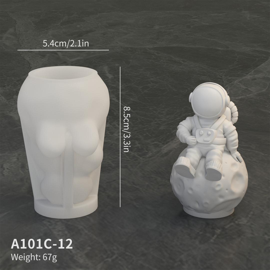Astronaut Moon Rocket Among Us Decor Silicone Mold